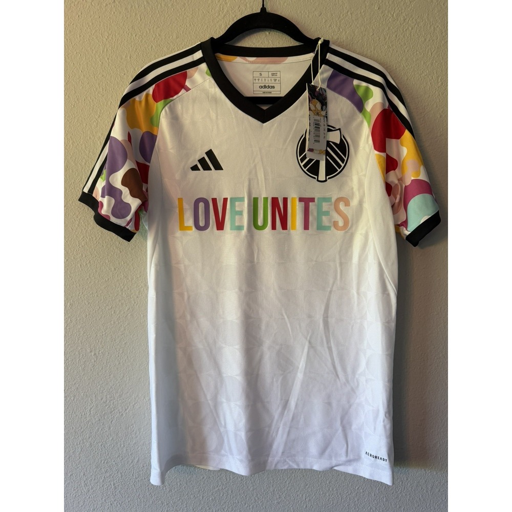 Portland Timbers adidas Love Unites Pride Pre-Match Jersey Shirt NWT Small